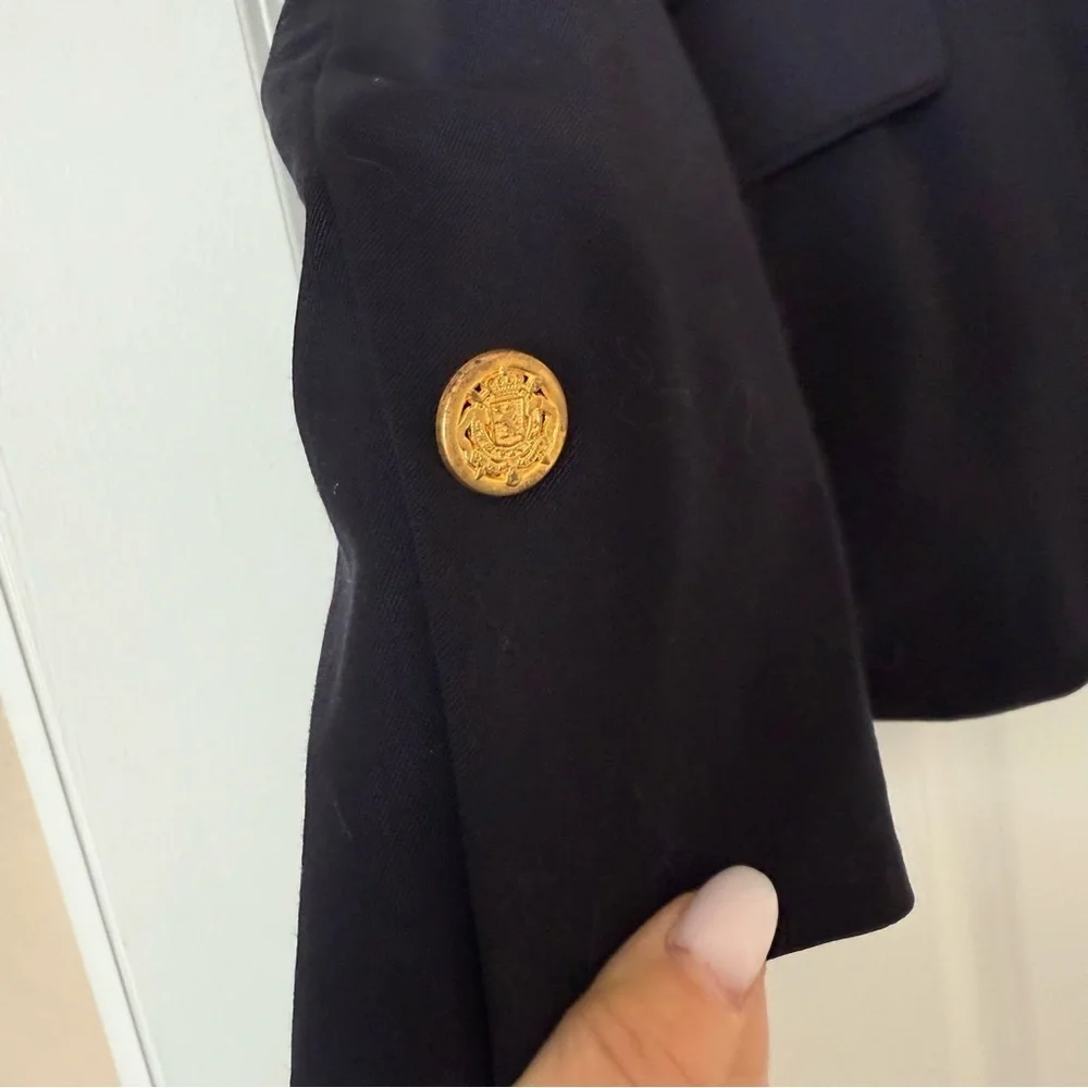 Austin Reed Wool Academia Single Button Navy Blazer Size Medium